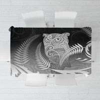New Zealand Aotearoa Ruru Tablecloth Maori Fern Art Black