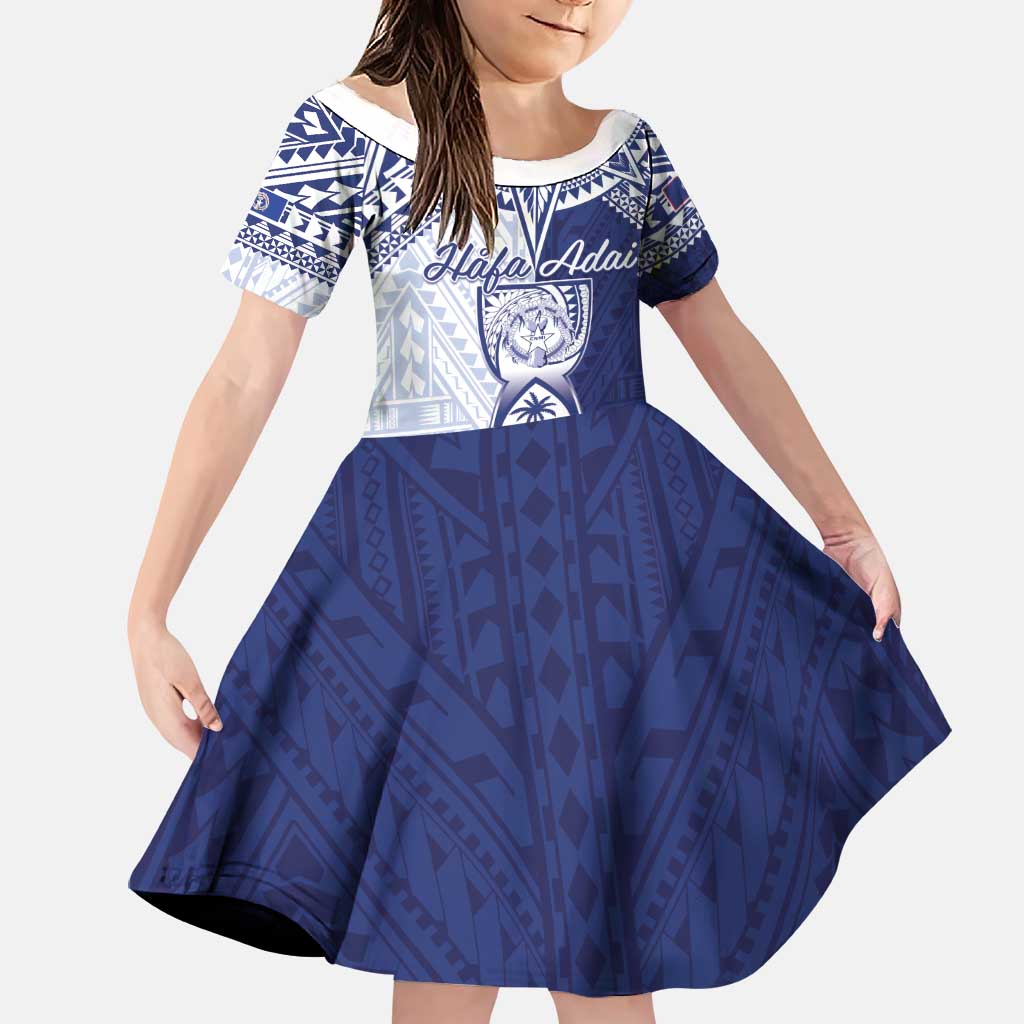 Personalised Northern Mariana Islands And Guam Family Matching Off Shoulder Maxi Dress and Hawaiian Shirt Latte Stone With Tribal Pattern