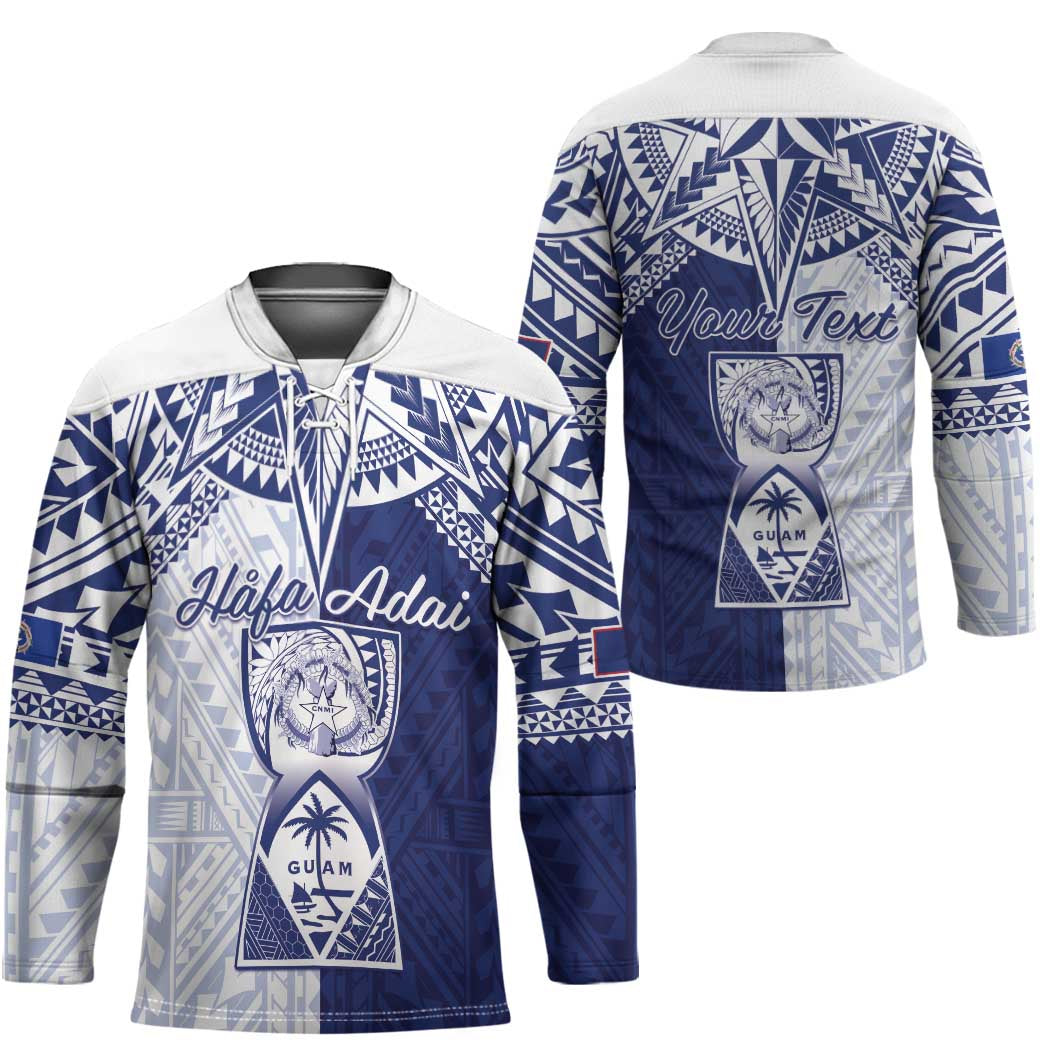 Personalised Northern Mariana Islands And Guam Hockey Jersey Latte Stone With Tribal Pattern