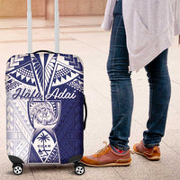 Northern Mariana Islands And Guam Luggage Cover Latte Stone With Tribal Pattern LT05 Blue - Polynesian Pride