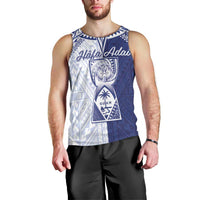 Personalised Northern Mariana Islands And Guam Men Tank Top Latte Stone With Tribal Pattern LT05 - Polynesian Pride