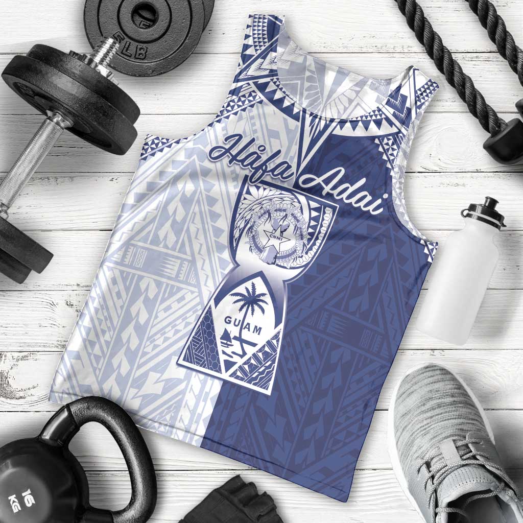 Personalised Northern Mariana Islands And Guam Men Tank Top Latte Stone With Tribal Pattern LT05 - Polynesian Pride