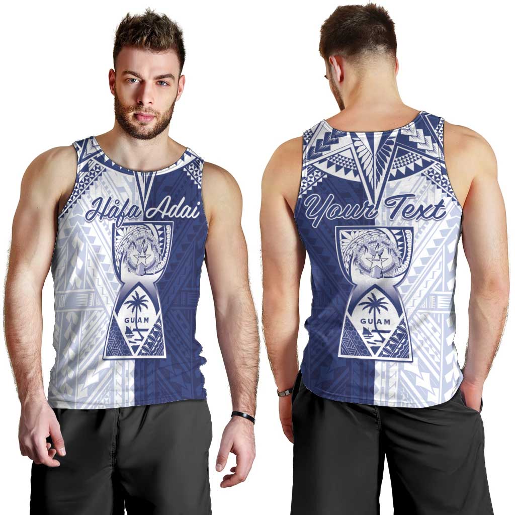 Personalised Northern Mariana Islands And Guam Men Tank Top Latte Stone With Tribal Pattern LT05 - Polynesian Pride