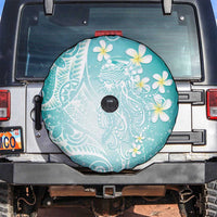 Polynesian Jellyfish Spare Tire Cover With Plumeria Teal LT05 Teal - Polynesian Pride