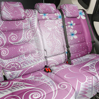 Polynesian Jellyfish Back Car Seat Cover With Plumeria Pink