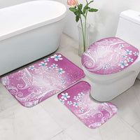 Polynesian Jellyfish Bathroom Set With Plumeria Pink