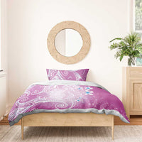 Polynesian Jellyfish Bedding Set With Plumeria Pink