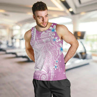 Polynesian Jellyfish Men Tank Top With Plumeria Pink