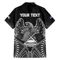 American Samoa Flag Day Hawaiian Shirt Bald Eagle With Polynesian Pattern