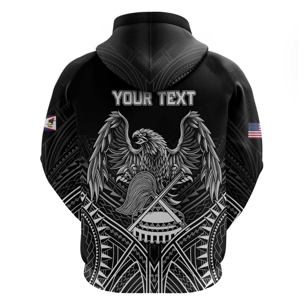American Samoa Flag Day Hoodie Bald Eagle With Polynesian Pattern