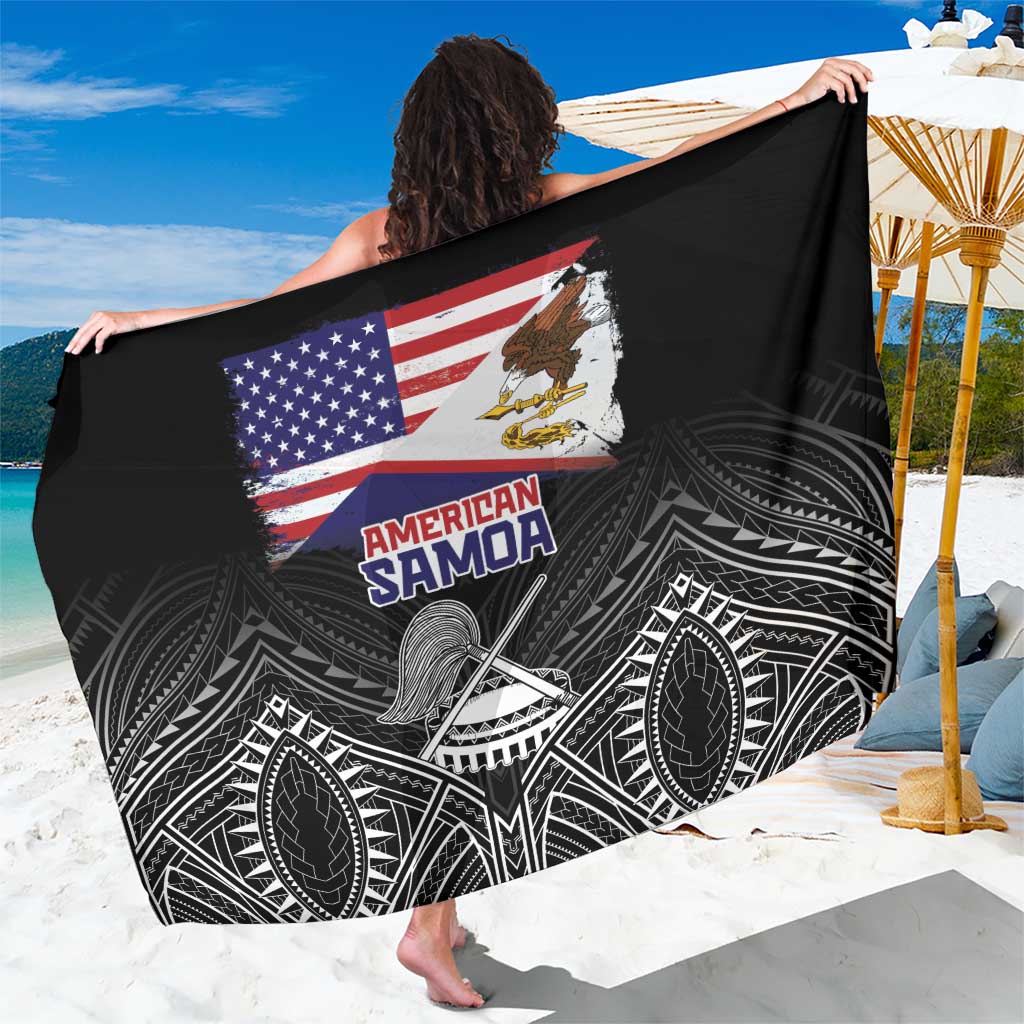 American Samoa Flag Day Sarong Bald Eagle With Polynesian Pattern
