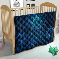 New Zealand Dream Catcher Quilt Maori Koru Pattern Blue Version