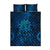 New Zealand Dream Catcher Quilt Bed Set Maori Koru Pattern Blue Version