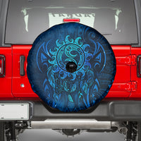 New Zealand Dream Catcher Spare Tire Cover Maori Koru Pattern Blue Version