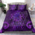 New Zealand Dream Catcher Bedding Set Maori Koru Pattern Purple Version
