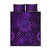 New Zealand Dream Catcher Quilt Bed Set Maori Koru Pattern Purple Version