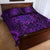 New Zealand Dream Catcher Quilt Bed Set Maori Koru Pattern Purple Version