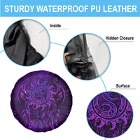 New Zealand Dream Catcher Spare Tire Cover Maori Koru Pattern Purple Version LT05 - Polynesian Pride