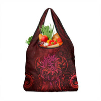 New Zealand Dream Catcher Grocery Bag Maori Koru Pattern Red Version