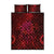New Zealand Dream Catcher Quilt Bed Set Maori Koru Pattern Red Version