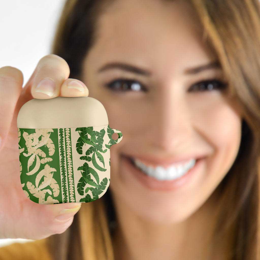 Hawaii Pua Kenikeni Lei AirPods Case With Lau Maia Green