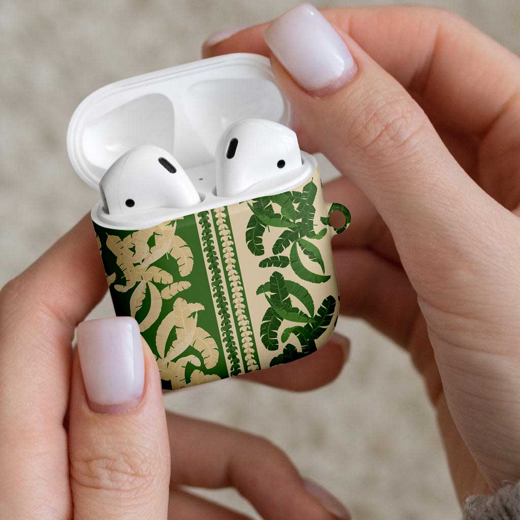 Hawaii Pua Kenikeni Lei AirPods Case With Lau Maia Green