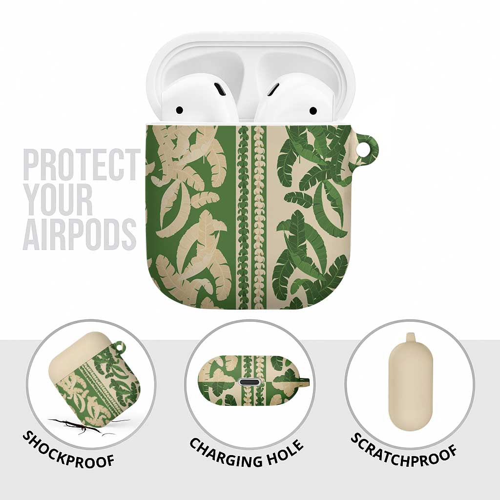 Hawaii Pua Kenikeni Lei AirPods Case With Lau Maia Green