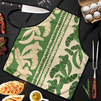 Hawaii Pua Kenikeni Lei Apron With Lau Maia Green