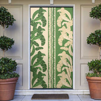 Hawaii Pua Kenikeni Lei Door Cover With Lau Maia Green