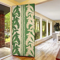 Hawaii Pua Kenikeni Lei Door Cover With Lau Maia Green