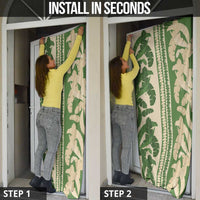 Hawaii Pua Kenikeni Lei Door Cover With Lau Maia Green