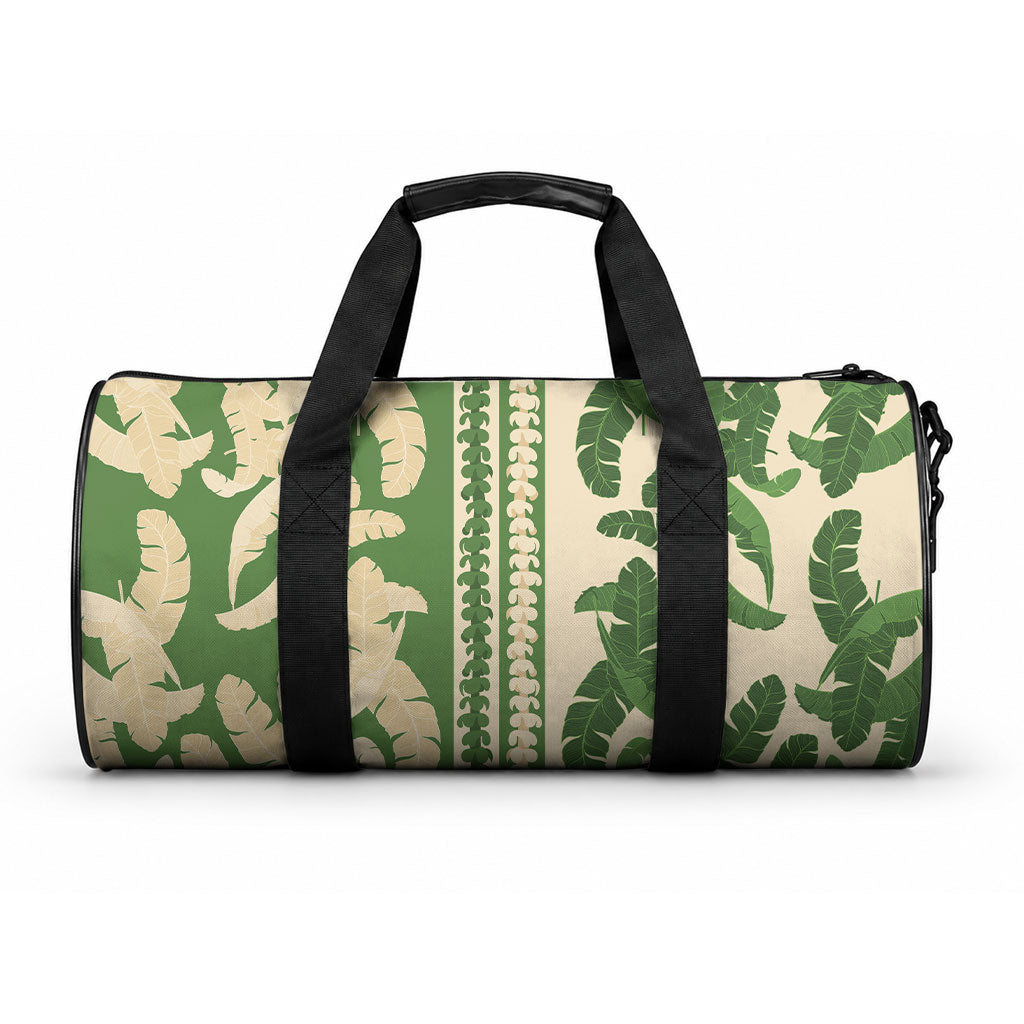 Hawaii Pua Kenikeni Lei Duffle Bag With Lau Maia Green