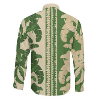 Hawaii Pua Kenikeni Lei Family Matching Puletasi and Hawaiian Shirt With Lau Maia Green