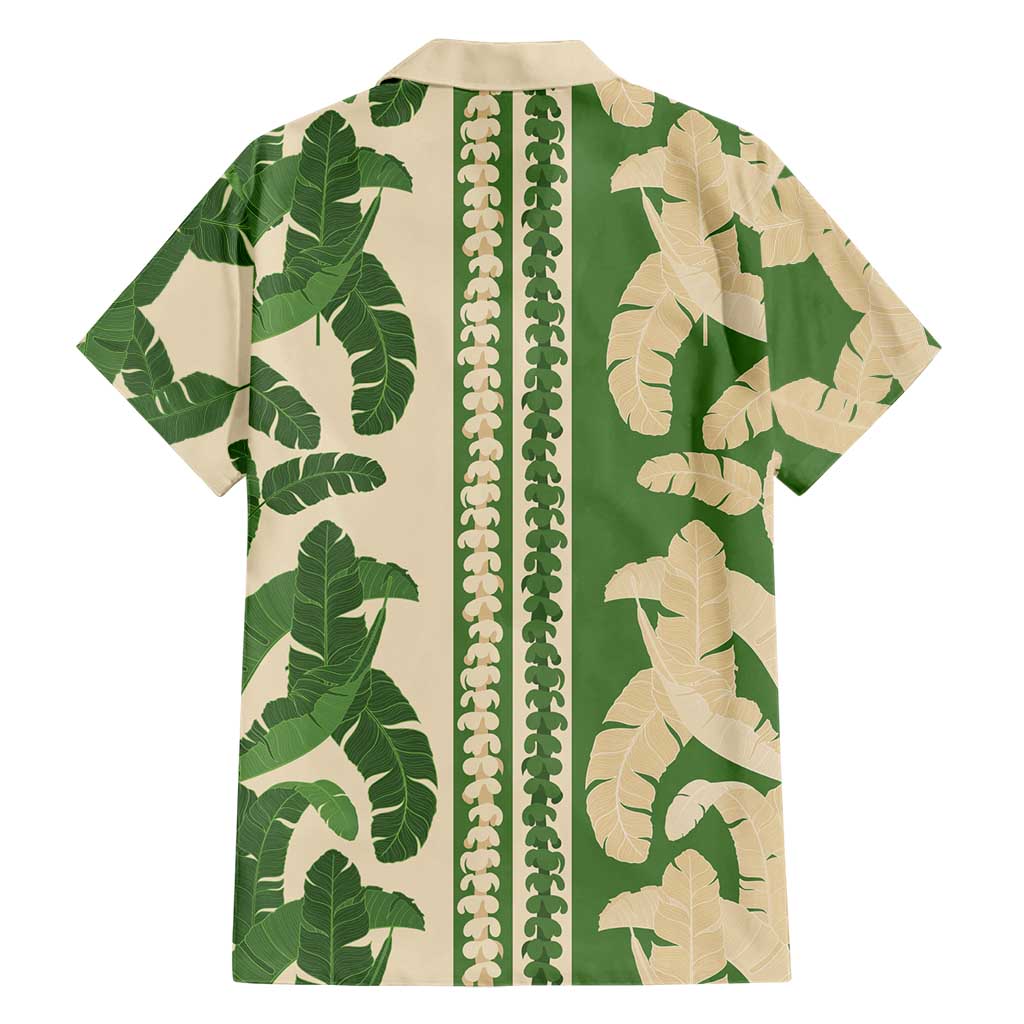 Hawaii Pua Kenikeni Lei Family Matching Tank Maxi Dress and Hawaiian Shirt With Lau Maia Green