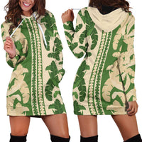 Hawaii Pua Kenikeni Lei Hoodie Dress With Lau Maia Green LT05 - Polynesian Pride