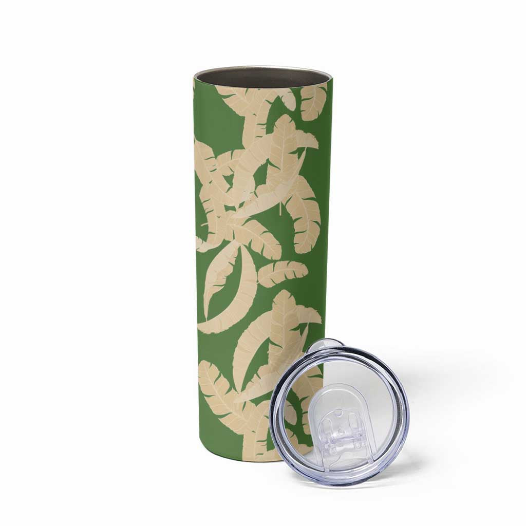 Hawaii Pua Kenikeni Lei Skinny Tumbler With Lau Maia Green