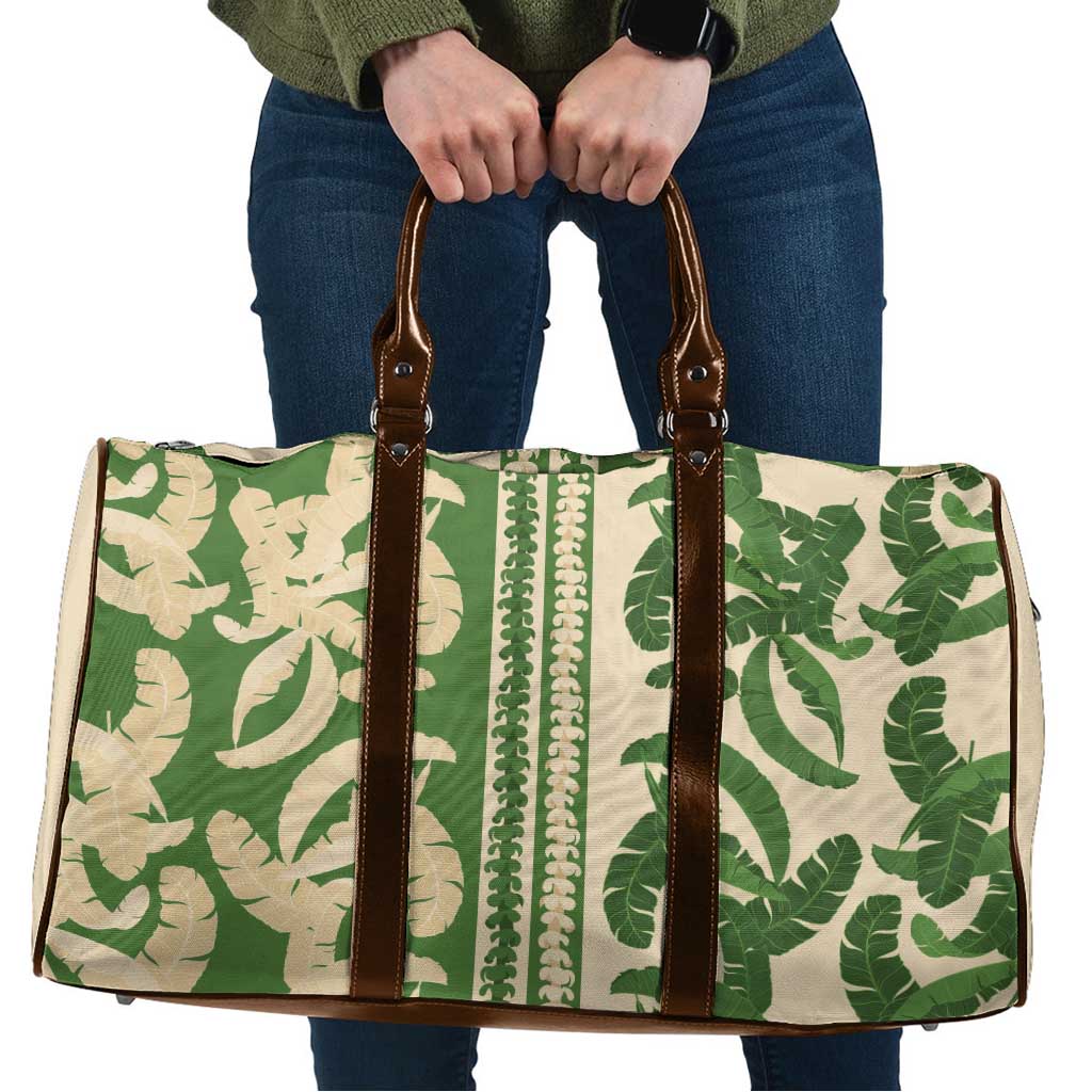 Hawaii Pua Kenikeni Lei Travel Bag With Lau Maia Green