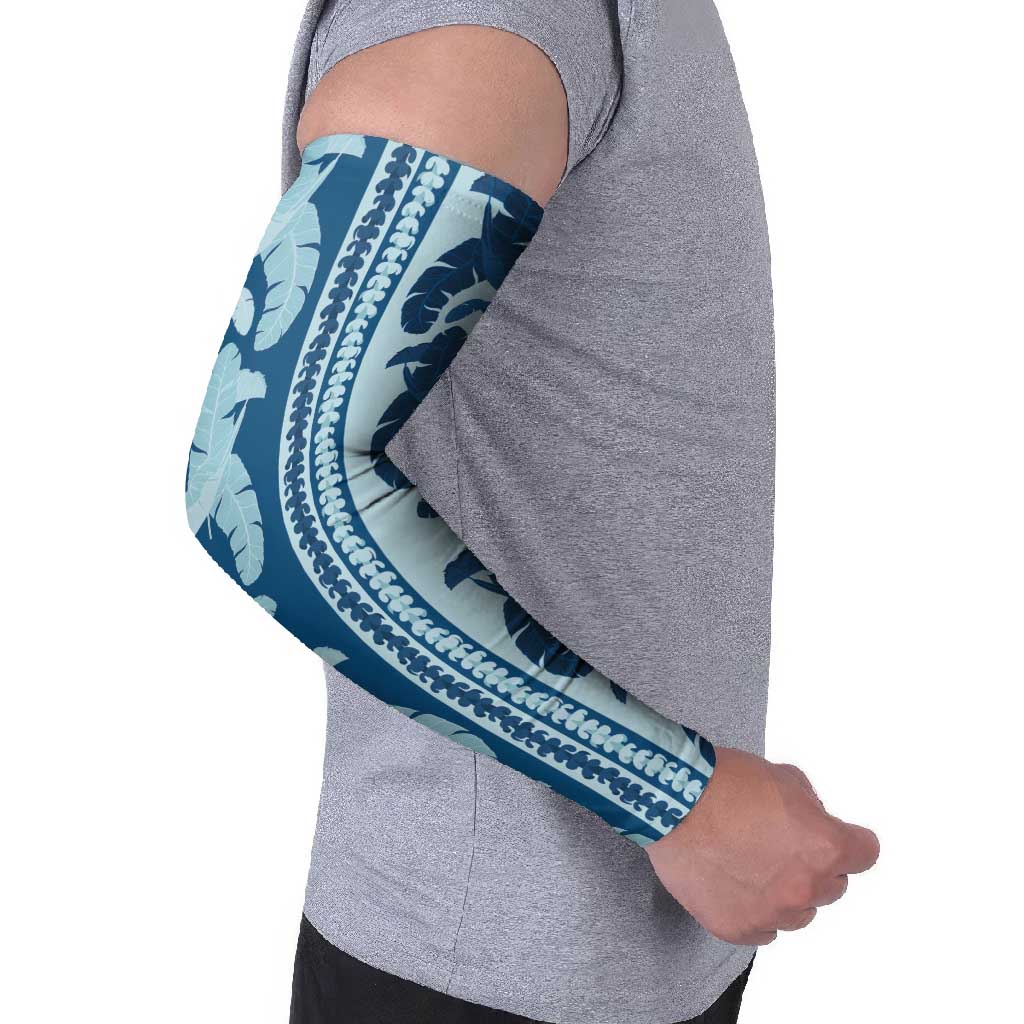 Hawaii Pua Kenikeni Lei Arm Sleeves With Lau Maia Royal Blue