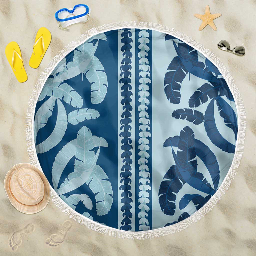 Hawaii Pua Kenikeni Lei Beach Blanket With Lau Maia Royal Blue