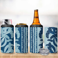 Hawaii Pua Kenikeni Lei 4 in 1 Can Cooler Tumbler With Lau Maia Royal Blue LT05 - Polynesian Pride