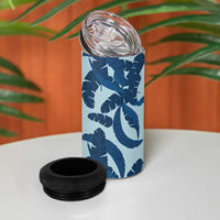 Hawaii Pua Kenikeni Lei 4 in 1 Can Cooler Tumbler With Lau Maia Royal Blue LT05 - Polynesian Pride