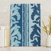 Hawaii Pua Kenikeni Lei Canvas Wall Art With Lau Maia Royal Blue