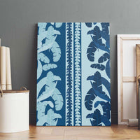 Hawaii Pua Kenikeni Lei Canvas Wall Art With Lau Maia Royal Blue