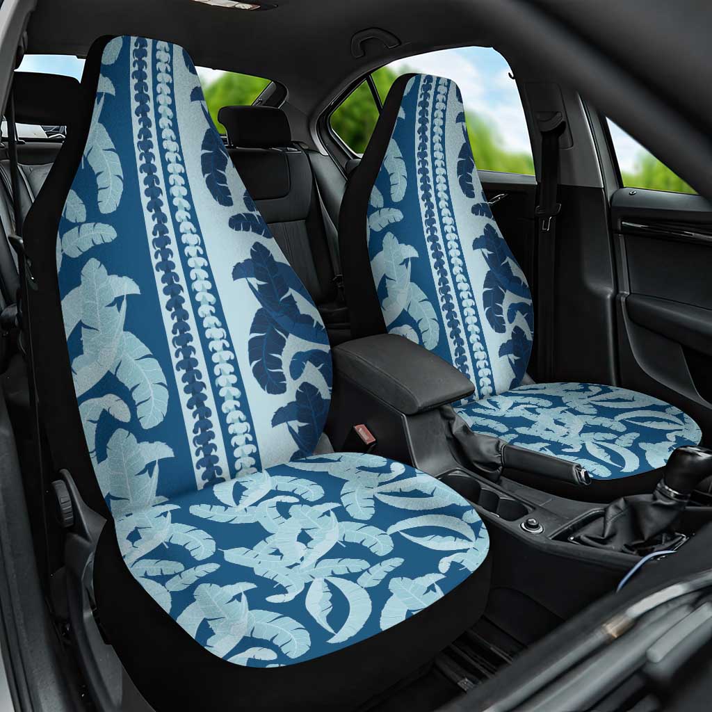 Hawaii Pua Kenikeni Lei Car Seat Cover With Lau Maia Royal Blue