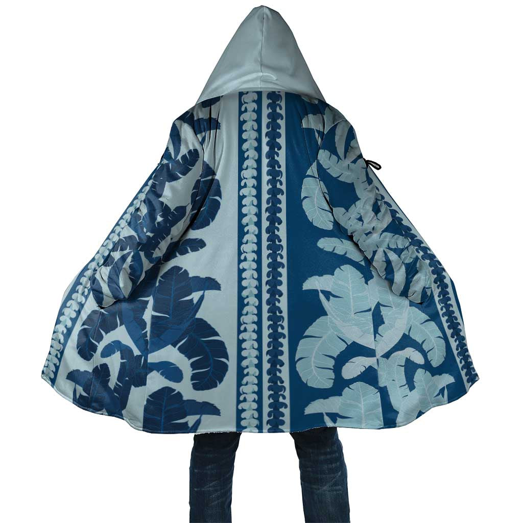 Hawaii Pua Kenikeni Lei Cloak With Lau Maia Royal Blue LT05 Unisex Blue - Polynesian Pride
