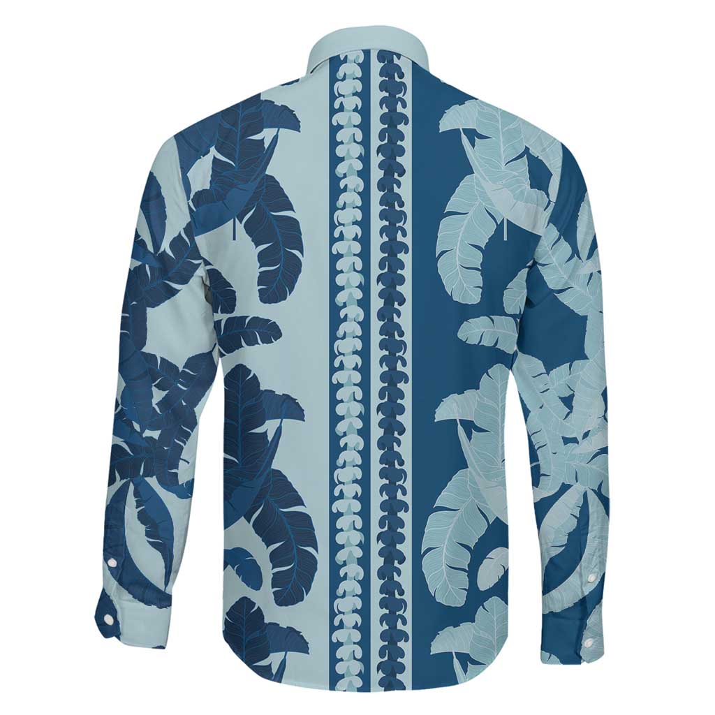 Hawaii Pua Kenikeni Lei Family Matching Mermaid Dress and Hawaiian Shirt With Lau Maia Royal Blue