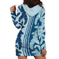 Hawaii Pua Kenikeni Lei Hoodie Dress With Lau Maia Royal Blue LT05 - Polynesian Pride