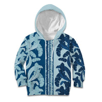 Hawaii Pua Kenikeni Lei Kid Hoodie With Lau Maia Royal Blue