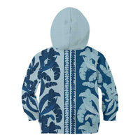 Hawaii Pua Kenikeni Lei Kid Hoodie With Lau Maia Royal Blue