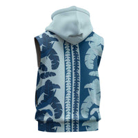 Hawaii Pua Kenikeni Lei Sleeveless Zip Hoodie With Lau Maia Royal Blue LT05 - Polynesian Pride